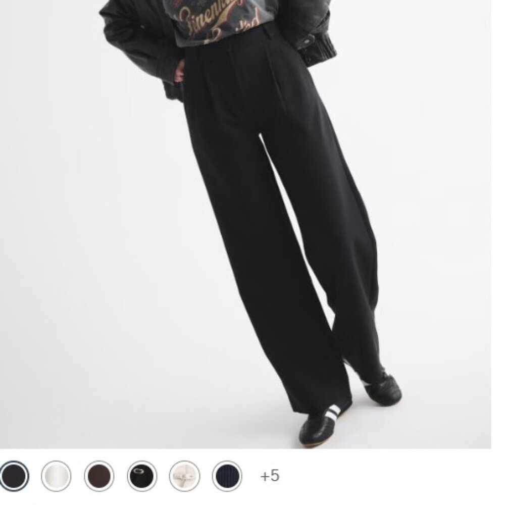 Abercrombie & Fitch Black Trousers size 8L - Picture 2 of 6